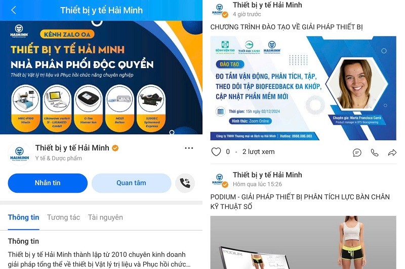 kenh zalo oa thiet bi y te hai minh 3 - Kết nối c&ugrave;ng Thiết bị y tế Hải Minh qua k&ecirc;nh zalo OA