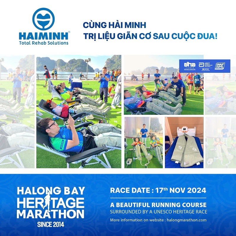 marathon di san ha long 2024 1 - Hải Minh hỗ trợ gi&atilde;n cơ tại VIP Zone giải chạy marathon Di sản Hạ Long 2024